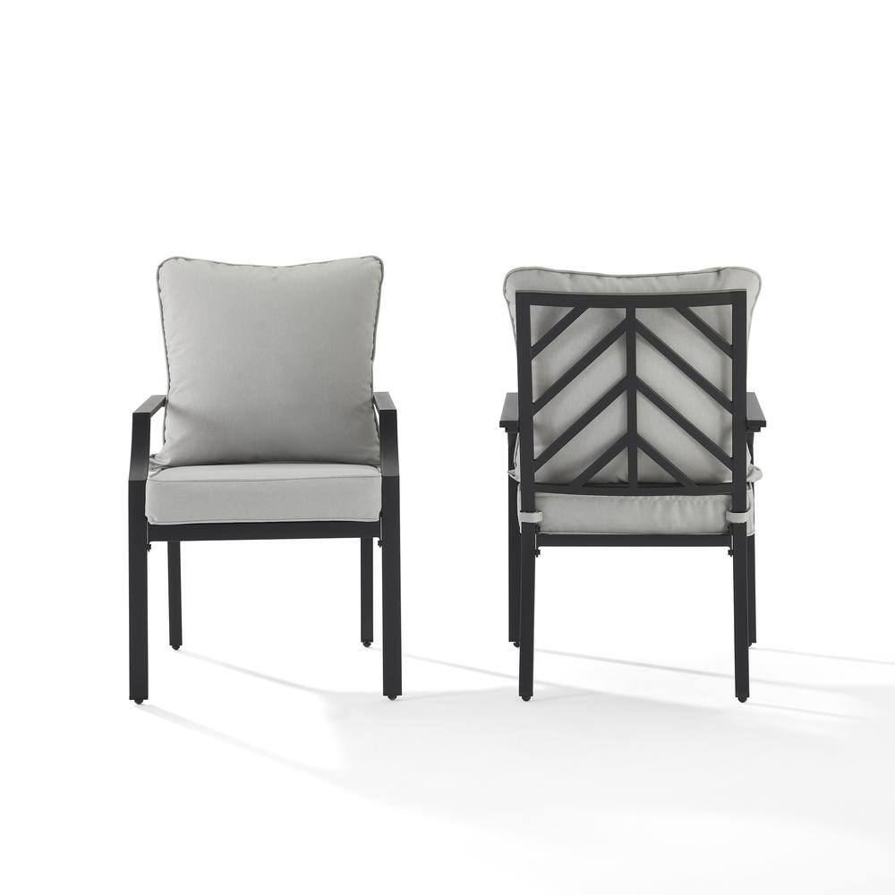 Left. Crosley Furniture - Otto 2Pc Outdoor Dining Chair Set - 2 Chairs - Gray.