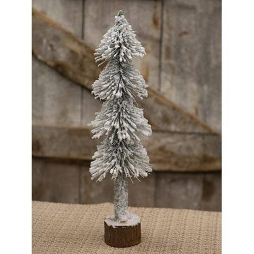 Angle. BreeBe - *Heavy Snowy Pencil Tree 20" - White.