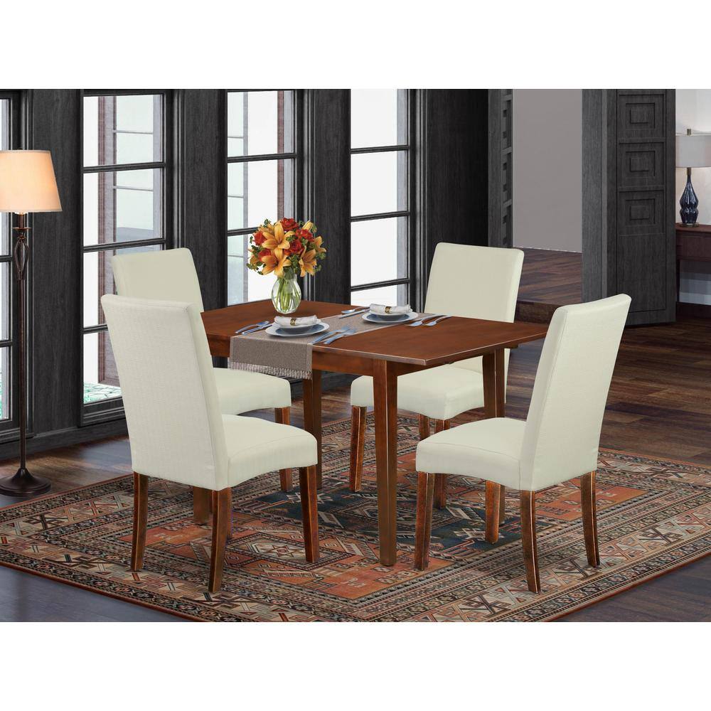 Back. East West Furniture - Dining Room Set Mahogany - Brown.