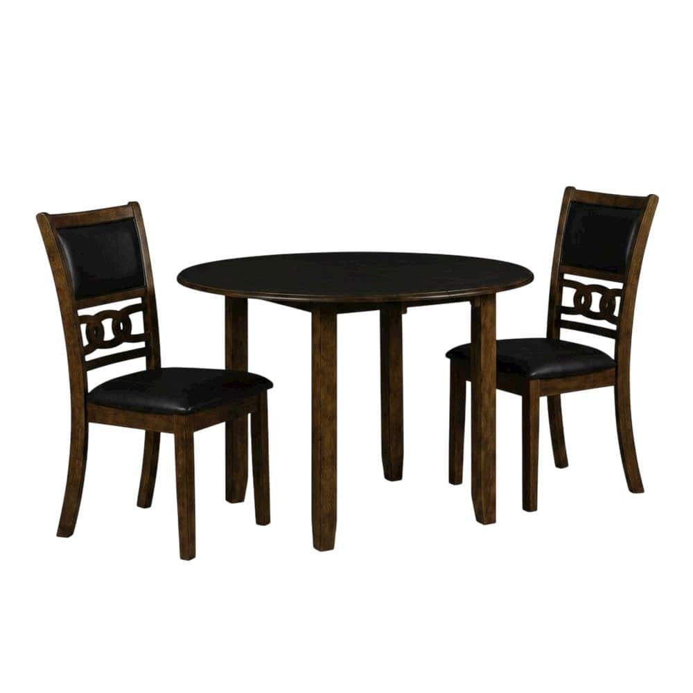 Starlight Canyon Home - Solid Wood Drop Leaf Dining Table with 2 Chairs in Warm - Brown price history on PriceWatchPro