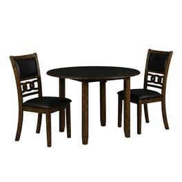 Starlight Canyon Home - Solid Wood Drop Leaf Dining Table with 2 Chairs in Warm - Brown