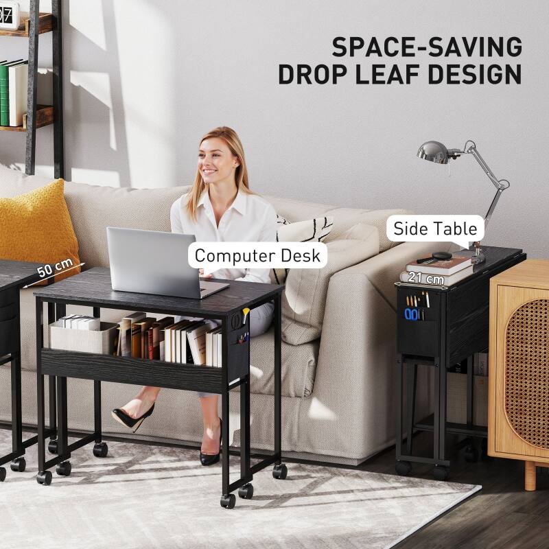 SPACE-SAVING DROP LEAF DESIGN  
50 cm Computer Desk  
Side Table  
21 cm
