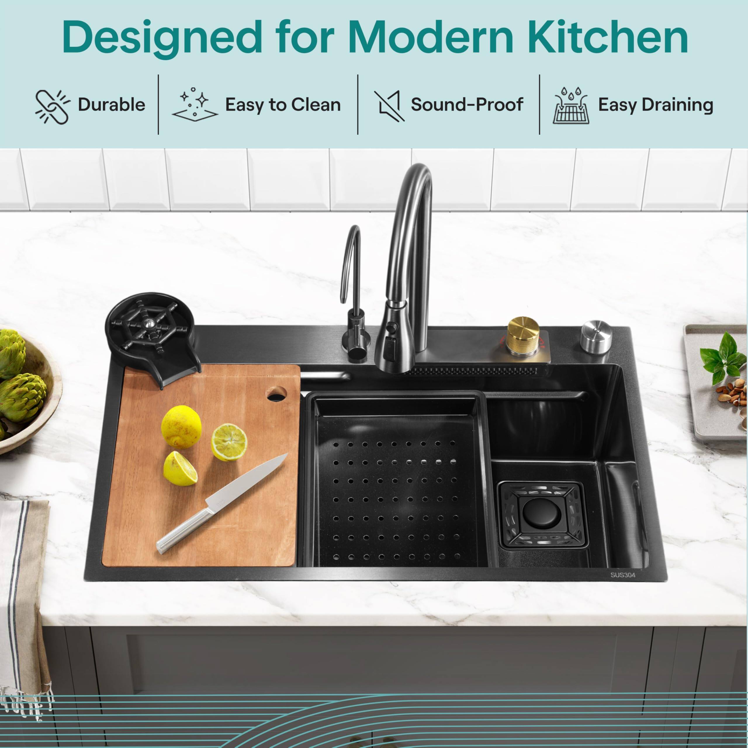 Designed for Modern Kitchen

- Durable
- Easy to Clean
- Sound-Proof
- Easy Draining