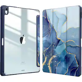 Kitcheniva - Shockproof Hybrid Slim Case For iPad Air 13 Inch M3 2025 Clear Shell Cover Ocean Marble - Ocean Blue