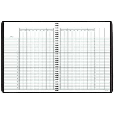 Alt View 1. AT-A-GLANCE - 8.25" x 10.88" Weekly Teacher's Planner, Faux Leather Cover - Black.
