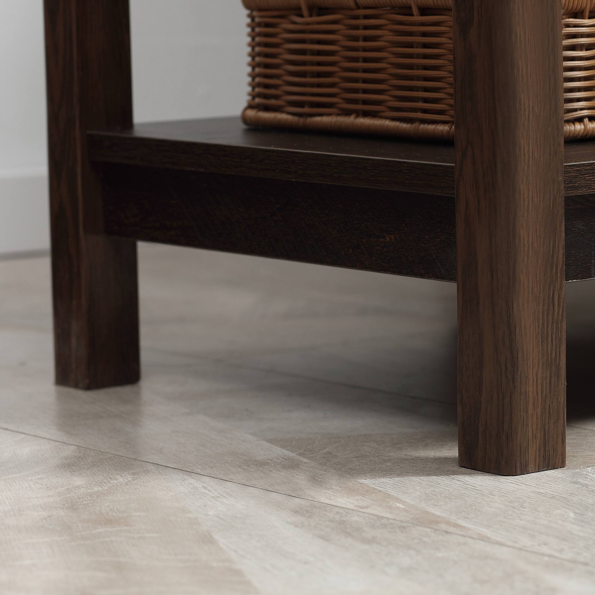 Alt View 8. Homcom - End Table with Drawer, Side Table with Top and Bottom Shelf for Small Spaces - Bronze.