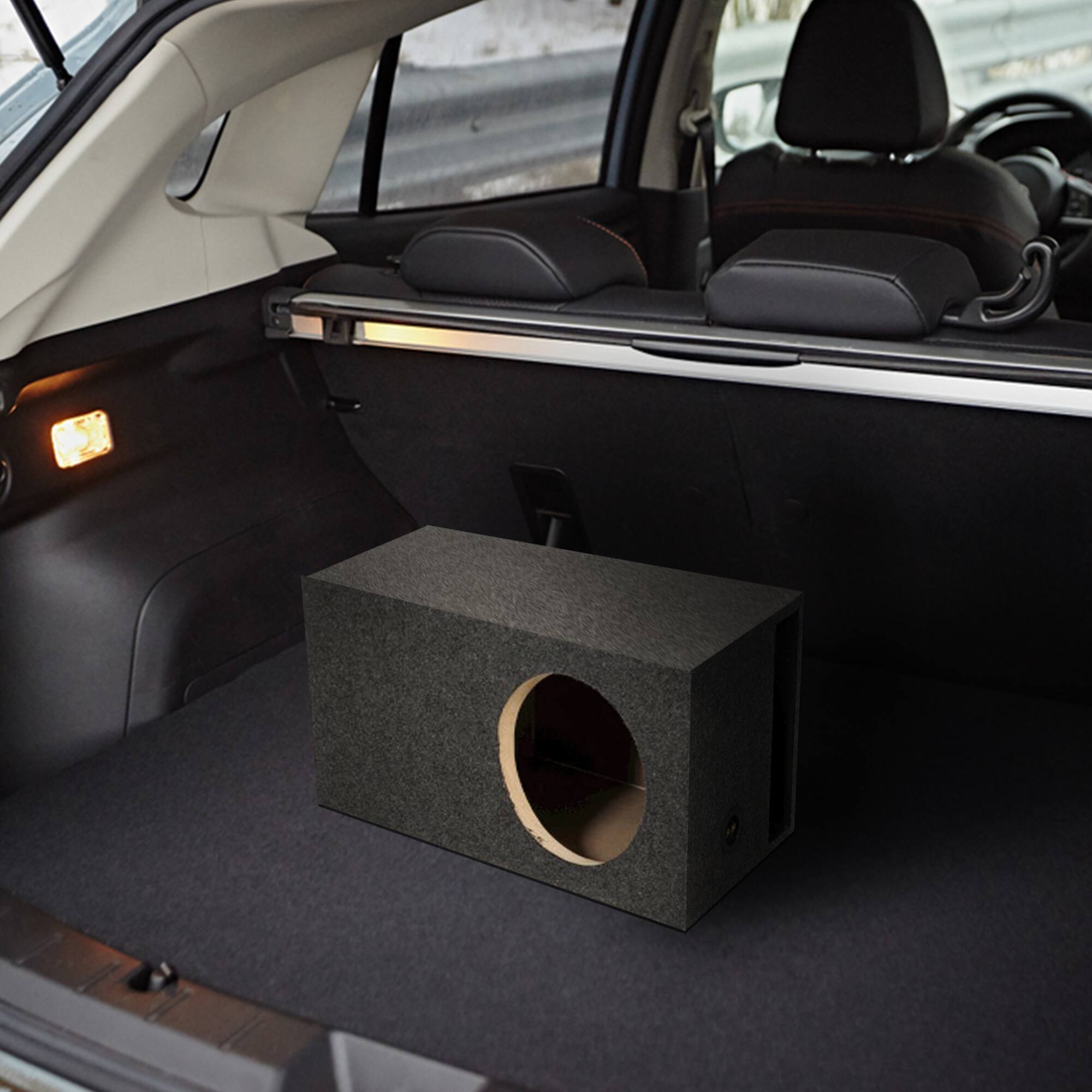 Alt View 5. QPower - QPower 15" Heavy Duty Single Vented Extra Large Vehicle Subwoofer Enclosure Box - Gray.