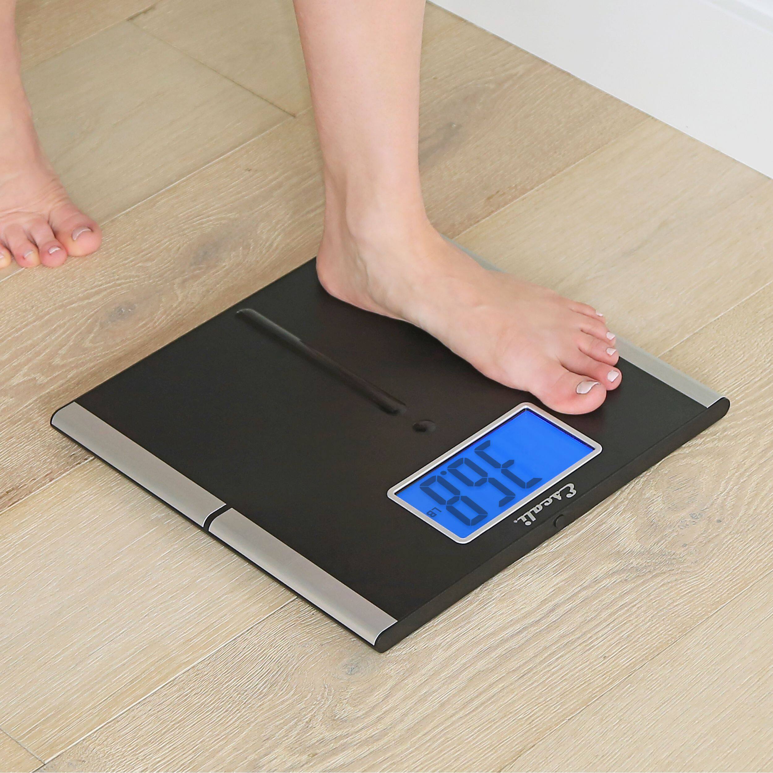 Alt View 2. Escali - Ultra Slim Easy Read Body Scale - Black.
