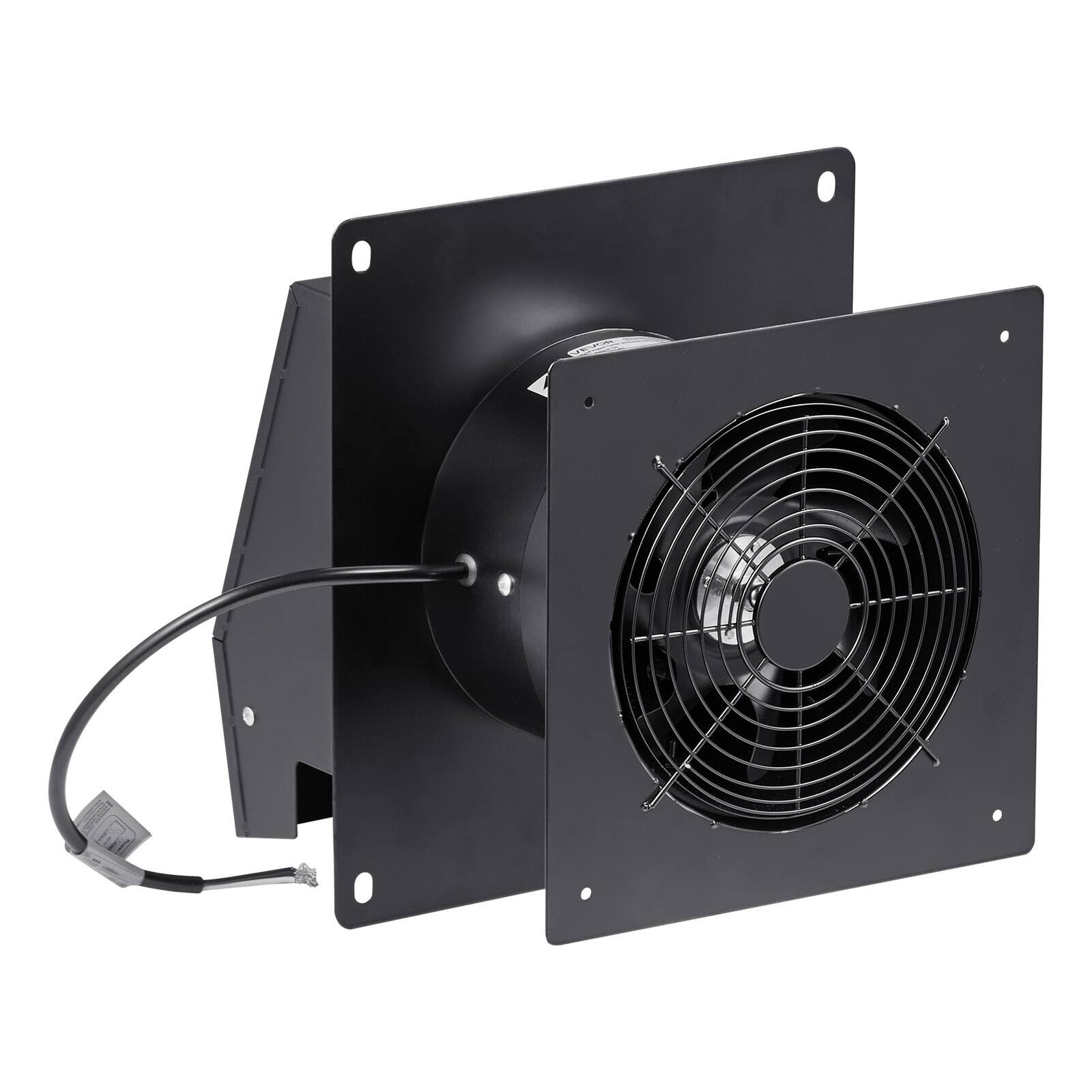 VEVOR - 6 inch Through-The-Wall Ventilation Fan, 205 CFM Through Wall Exhaust Fan with AC Motor, Quiet Vent Easy Installation - Black