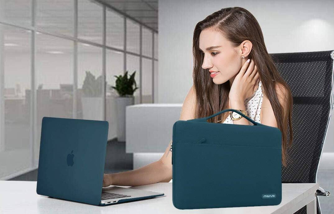 Alt View 3. mosiso - 5-in-1 MacBook Air 13 Case and Sleeve Kit A2337/A2179/A1932 - Deep Teal.