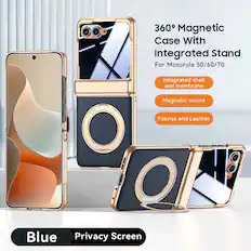 360° Magnetic Case With Integrated Stand
For Motorola 50/60/70
Integrated shell and membrane
Magnetic mount
Fabrics and Leather
Blue Privacy Screen