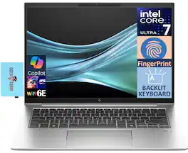 HP - EliteBook 840 G11 Laptop 14.0 WUXGA (Intel Ultra 7 155U, 64GB DDR5, 2TB PCIe SSD, Win 11 Pro) w/USB Hub - Silver