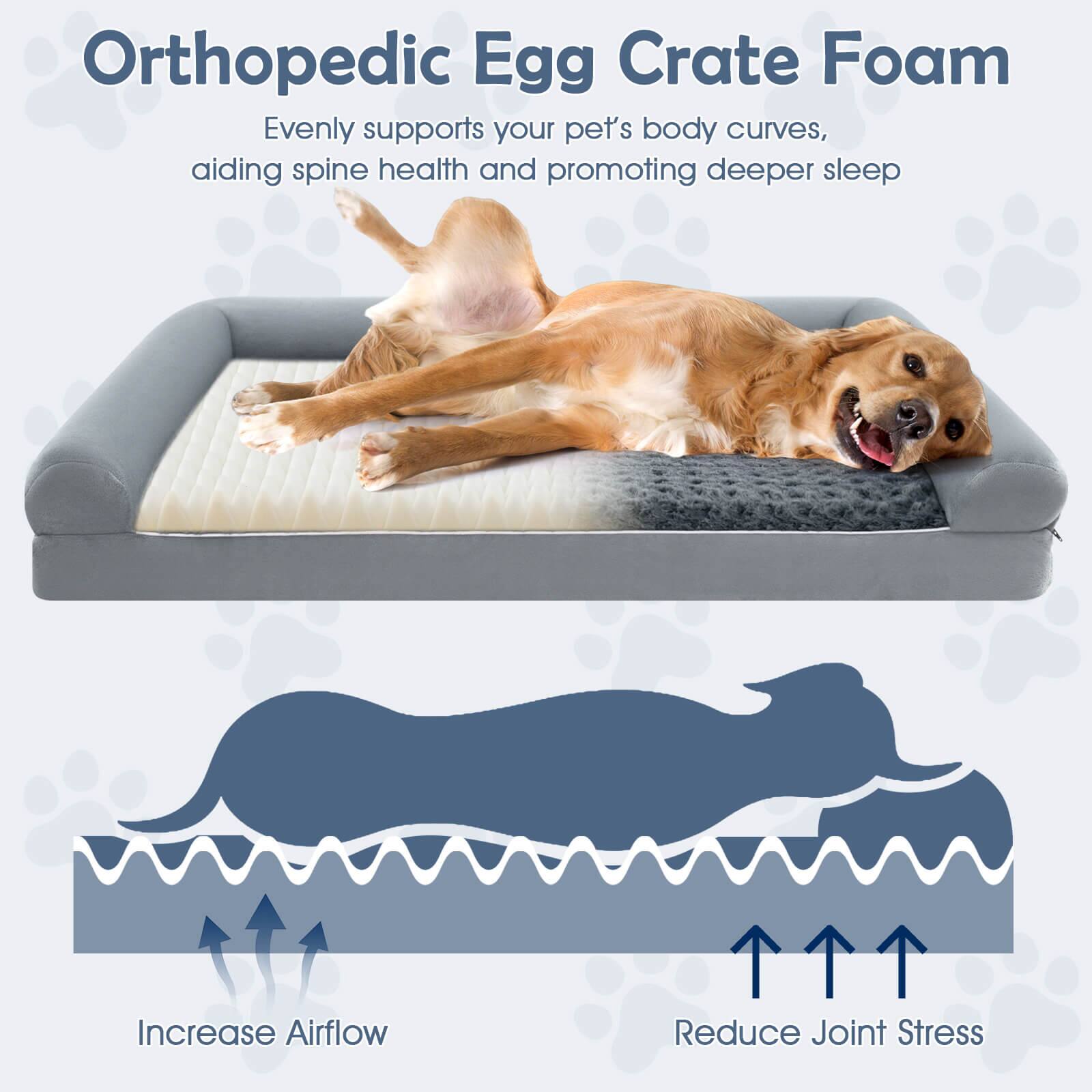 Orthopedic Egg Crate Foam

Evenly supports your pet's body curves, aiding spine health and promoting deeper sleep

Increase Airflow

Reduce Joint Stress
