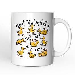 OrnamentallyYou - Funny Ducks Not All in a Row Sarcastic Mug, Mental Health Motivational Gift - White