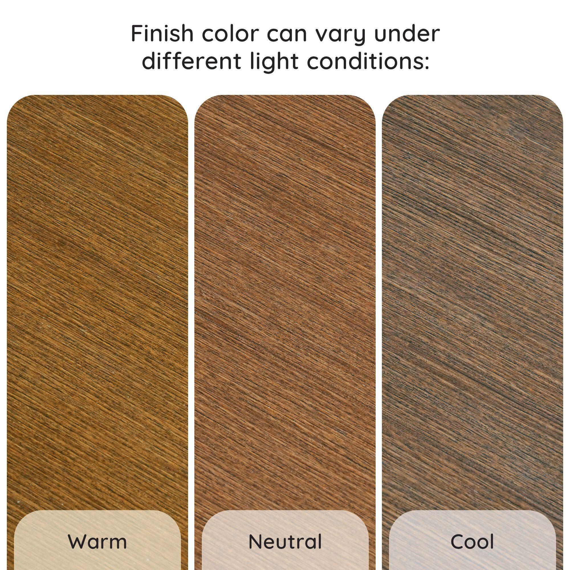 Finish color can vary under different light conditions: Warm Neutral Cool