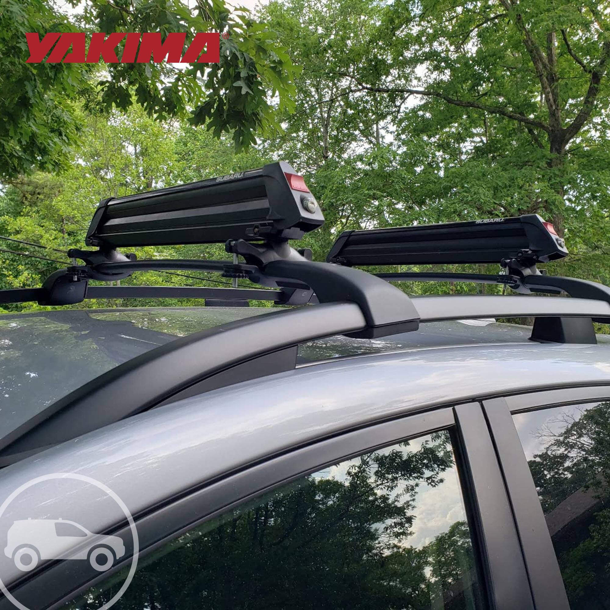 Alt View 5. Yakima - Yakima Universal MightyMount Mounts Aero or Factory Crossbars, Black, Set of 4 - Black.