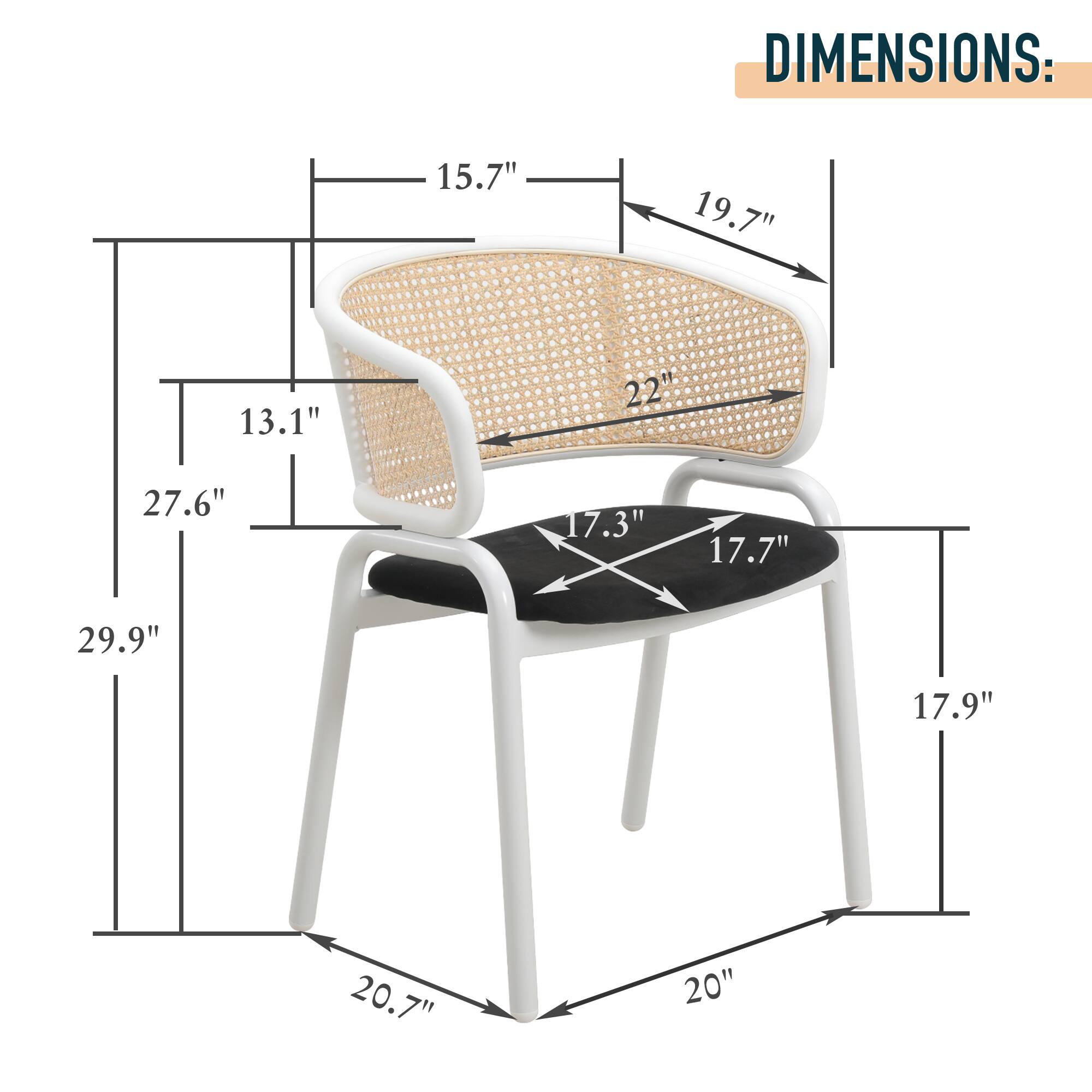 DIMENSIONS: 15.7" 19.7" 13.1" 22" 27.6" 17.3" 17.7" 29.9" 17.9" 20.7" 20"