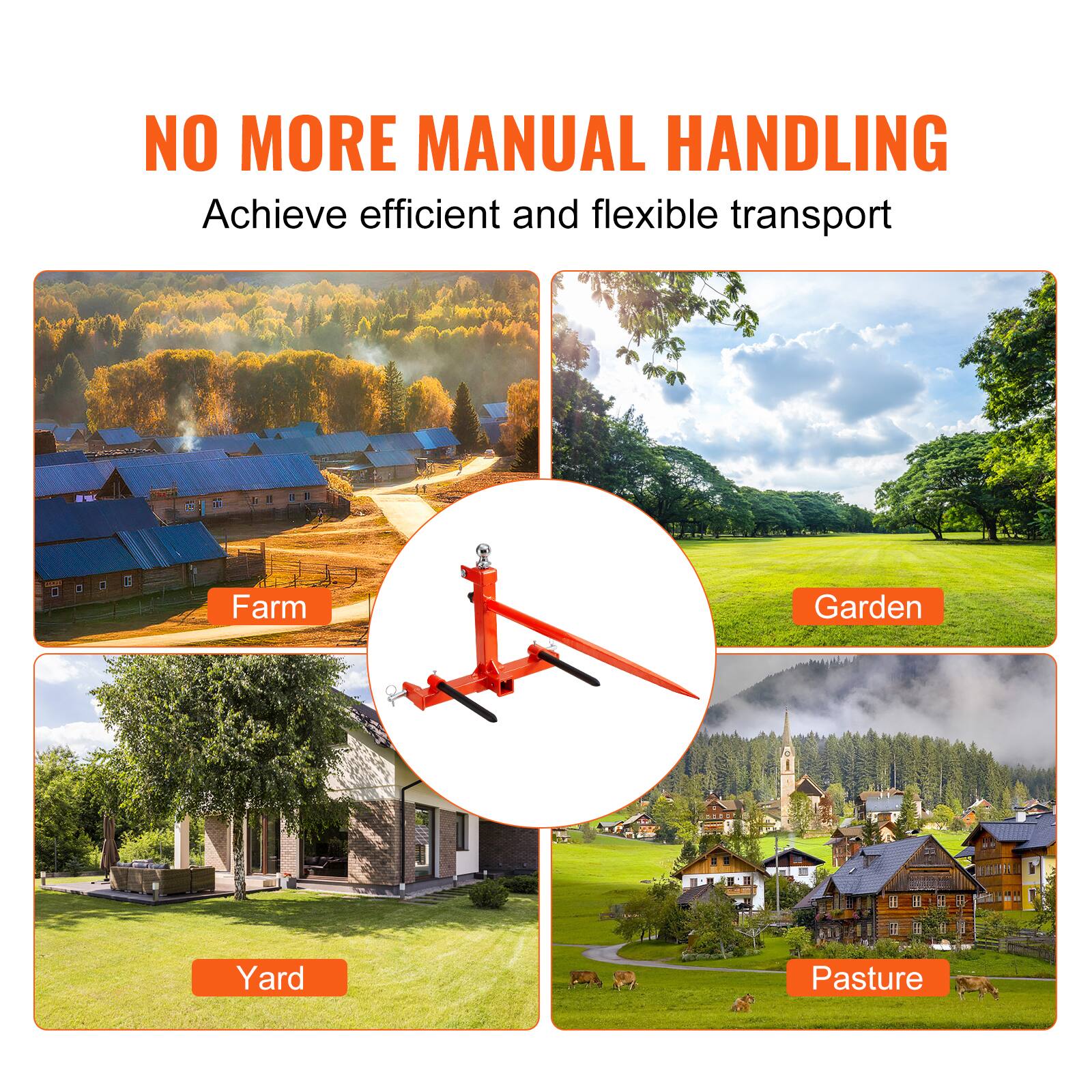 NO MORE MANUAL HANDLING  
Achieve efficient and flexible transport

- Farm
- Garden
- Yard
- Pasture