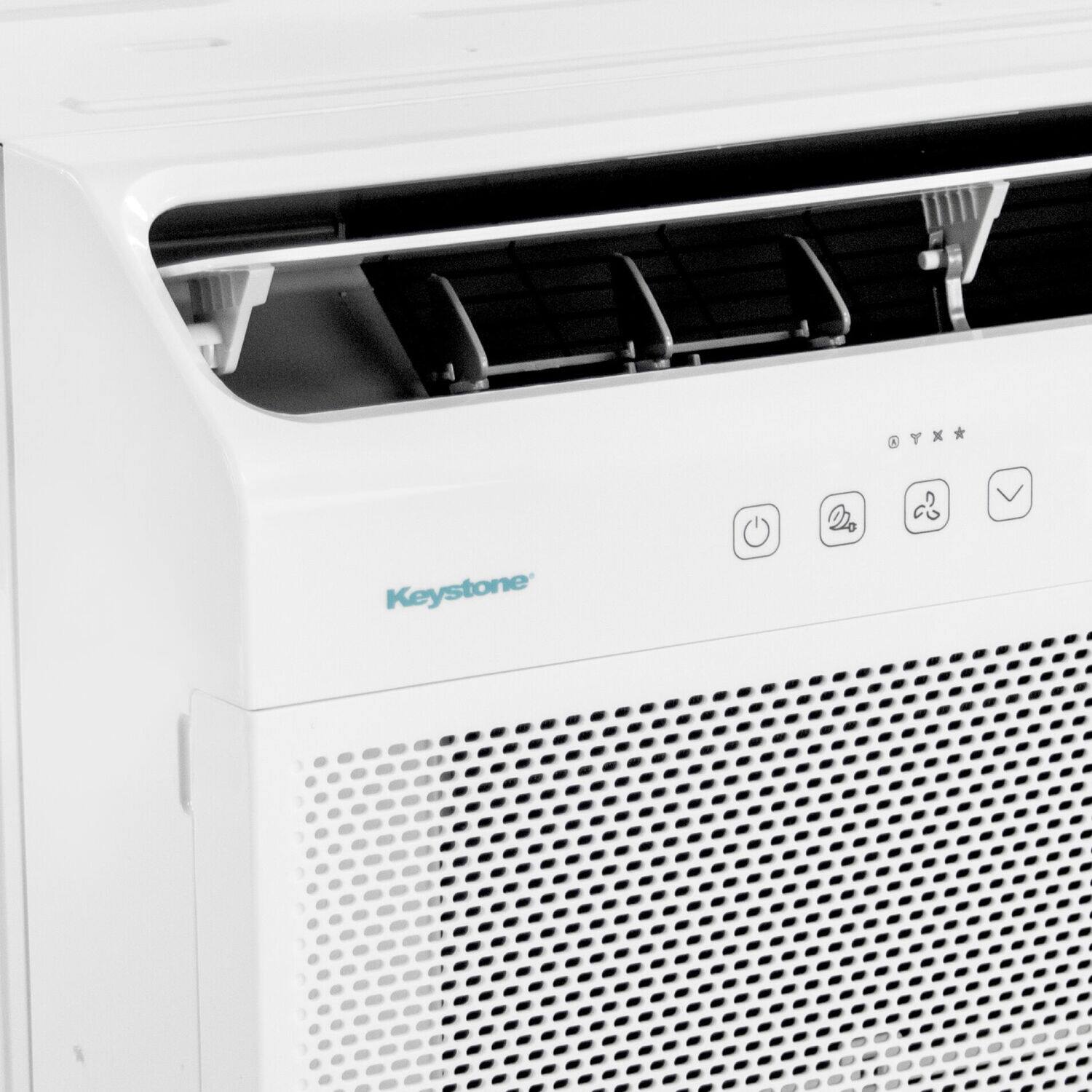 Alt View 22. Keystone - 550 Sq. Ft 12,000 BTU Window Mounted Inverter Air Conditioner - White.