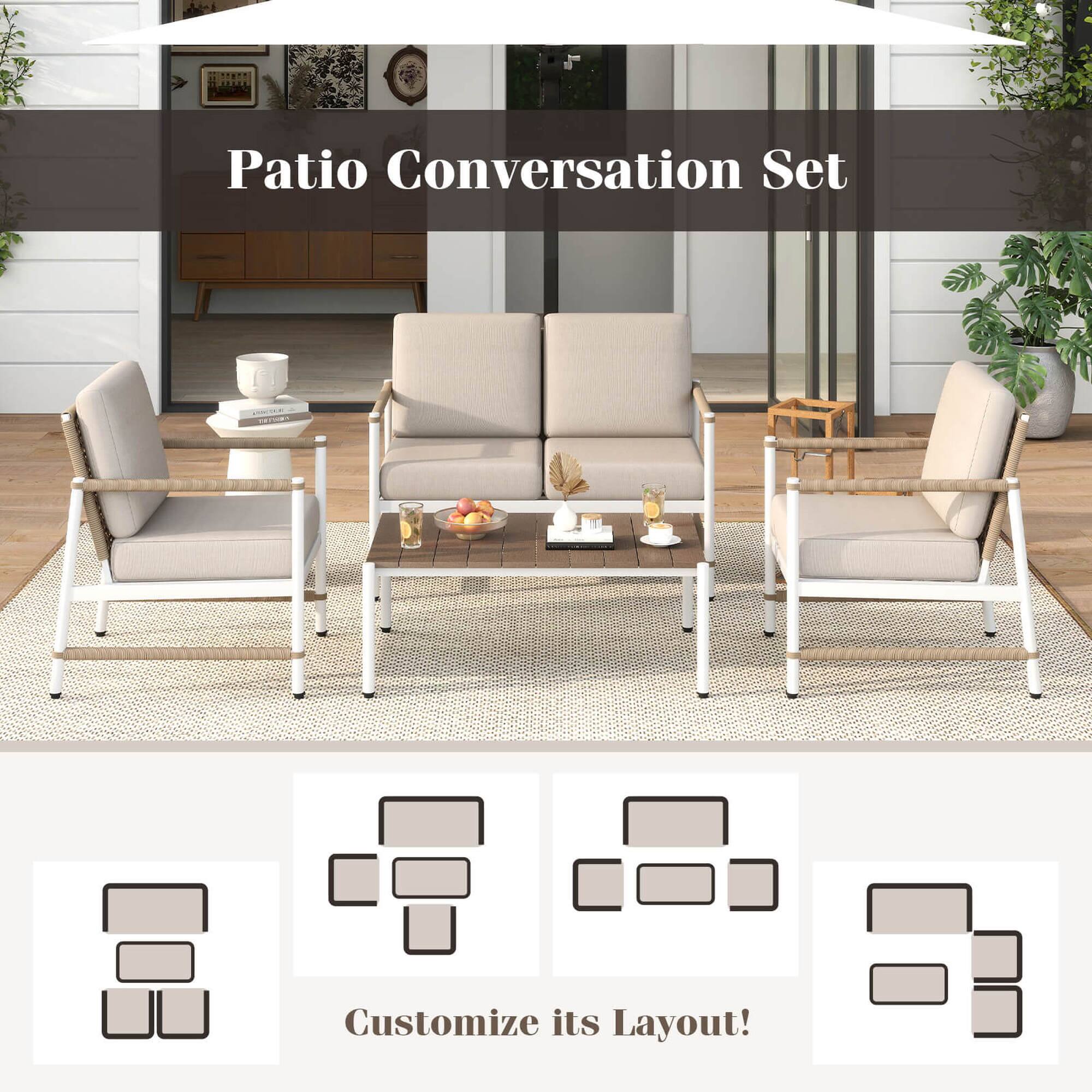 Patio Conversation Set C - Customize its Layout!