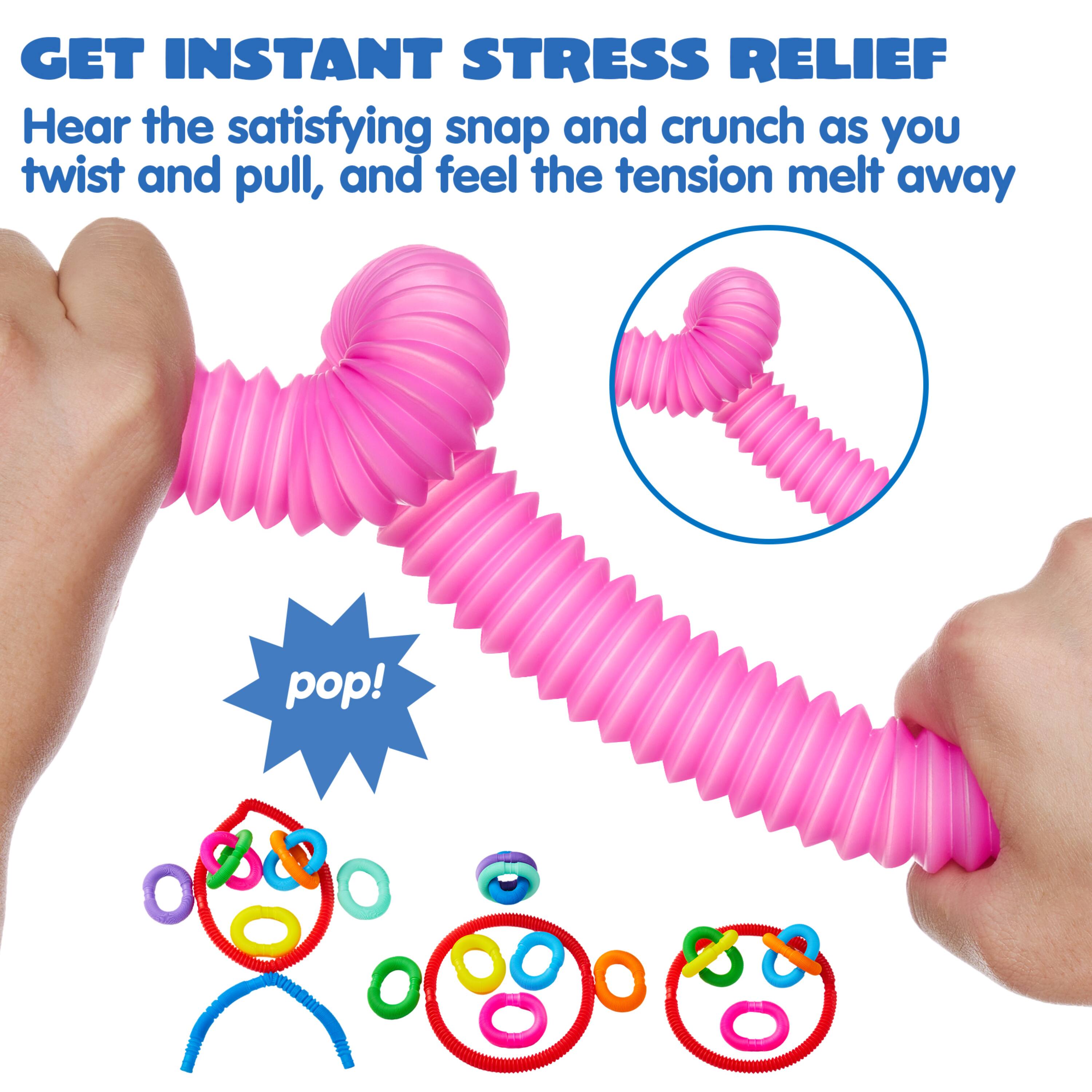 GET INSTANT STRESS RELIEF  
Hear the satisfying snap and crunch as you twist and pull, and feel the tension melt away pop!