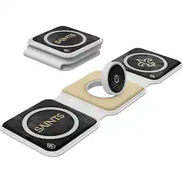 Keyscaper - New Orleans Saints 3-in-1 Foldable Charger - White
