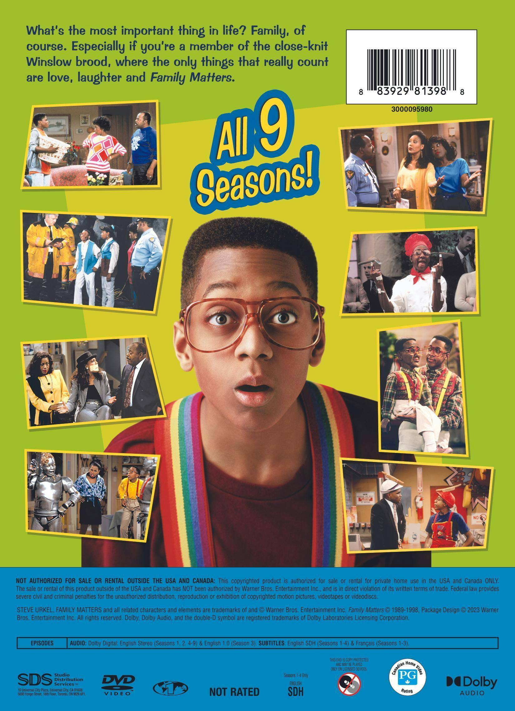 Back. Family Matters: The Complete Series (Box Set) [DVD].