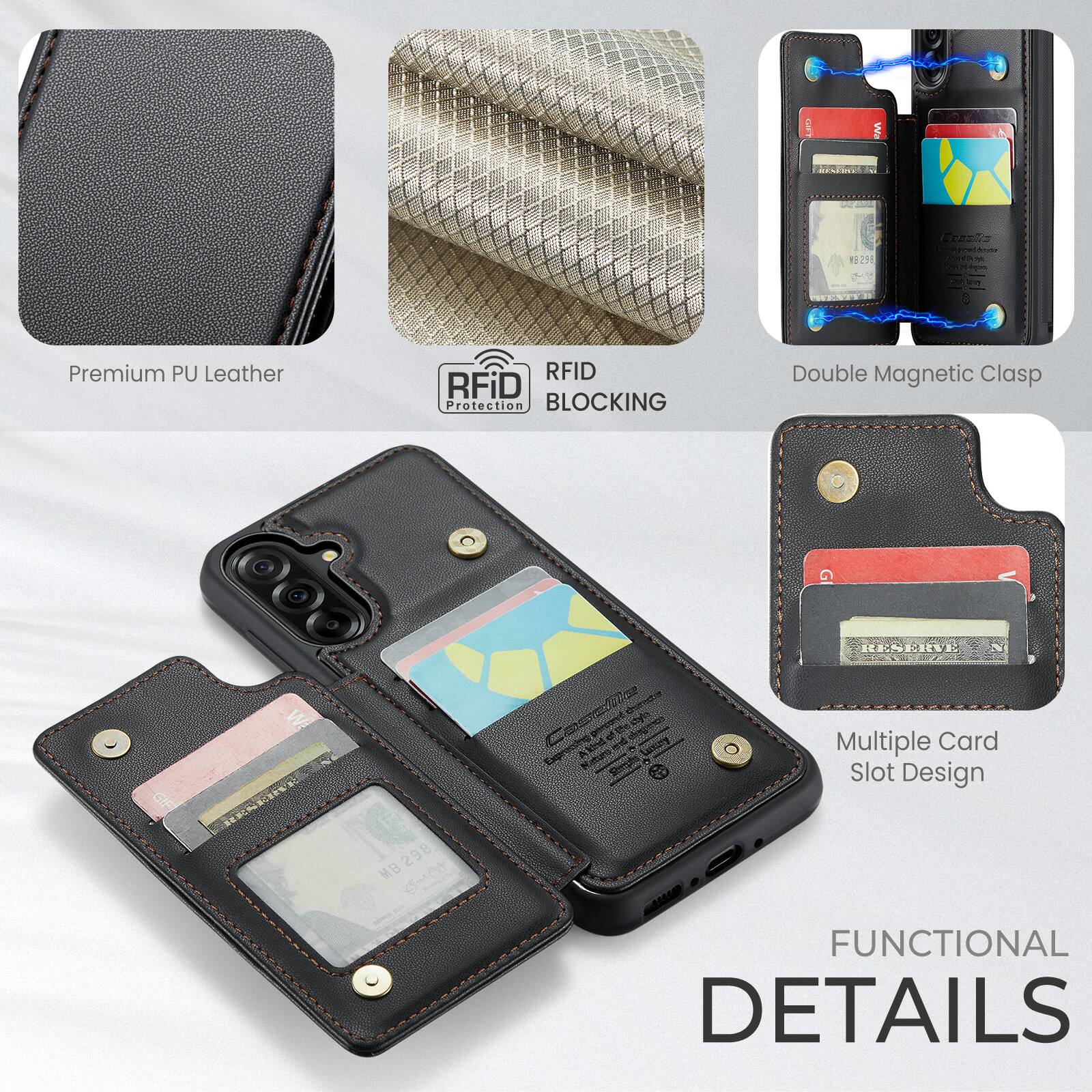 CUT We ai 298 PEE -. . 1 Premium PU Leather RFID RFiD Protection BLOCKING Double Magnetic Clasp W HEOCHNA MB298 298 MB  RESERVE  tae Cesans nothinttacribe of 1 nothing_onscie Ligtotry Multiple Card - Slot Design  FUNCTIONAL DETAILS
