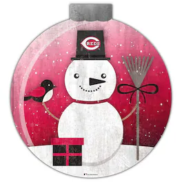 Fan Creations - Cincinnati Reds 12'' Snow Globe Wall Art - Multicolor