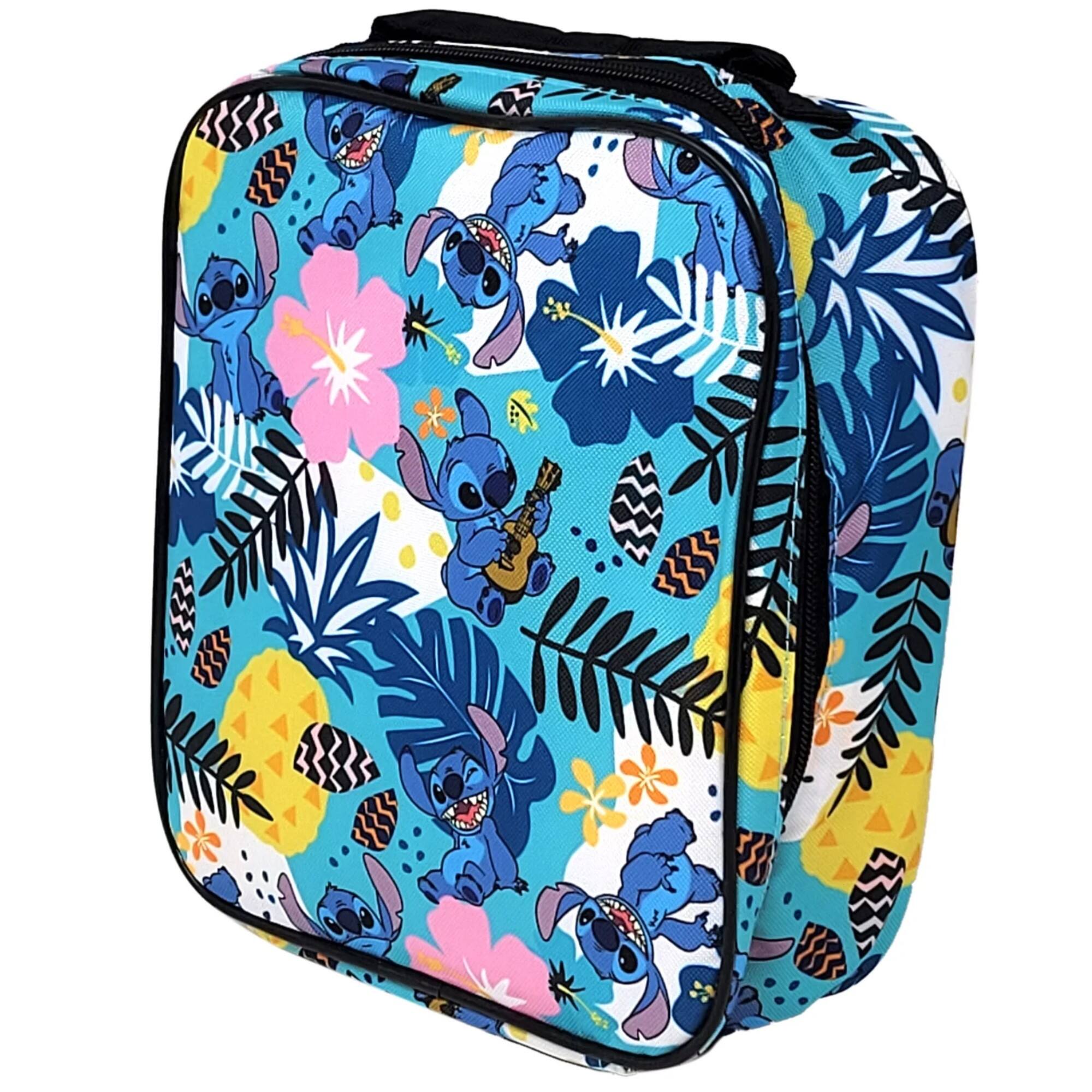 Alt View 3. Disney - Disney Stitch all over print, bottom drop Lunch Bag for Kids age 3+, Unisex - Assorted Pre-Pack.