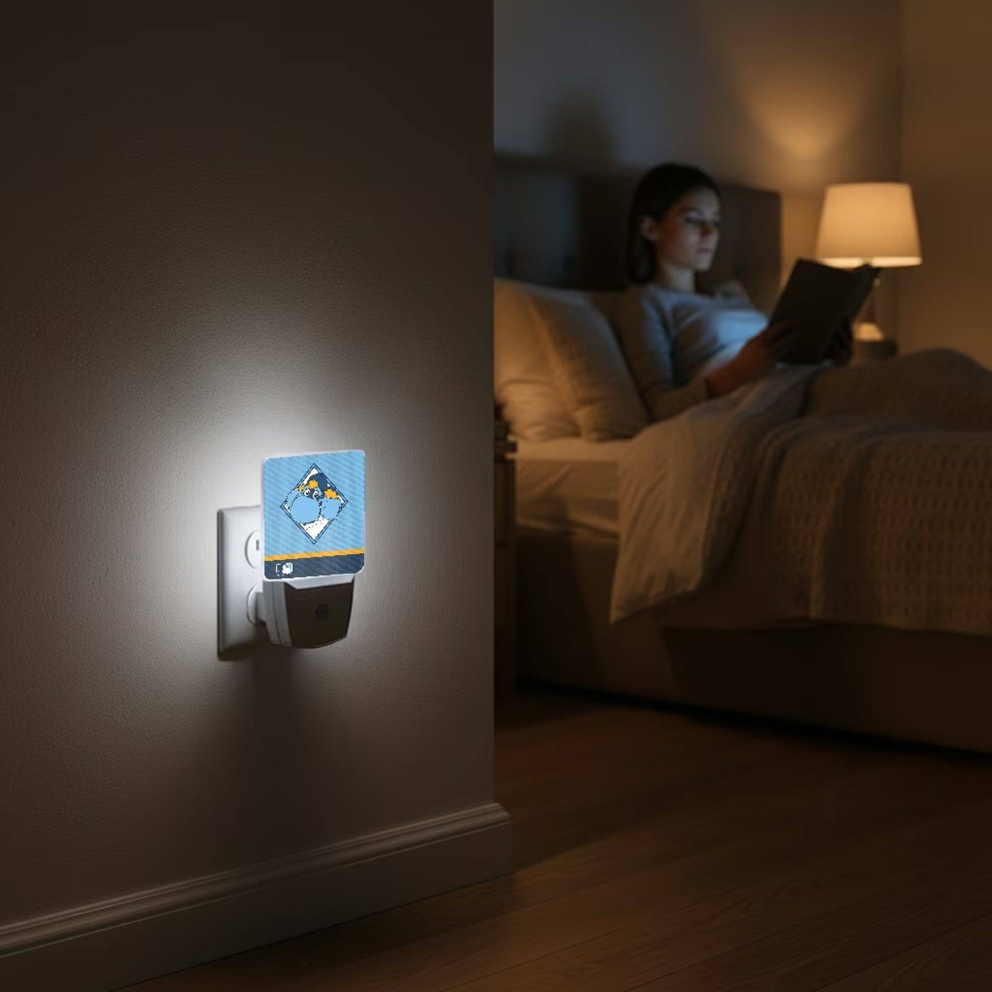 Alt View 3. Keyscaper - Tampa Bay Rays Stripe Mascot Nightlight 2-Pack - Multicolor.