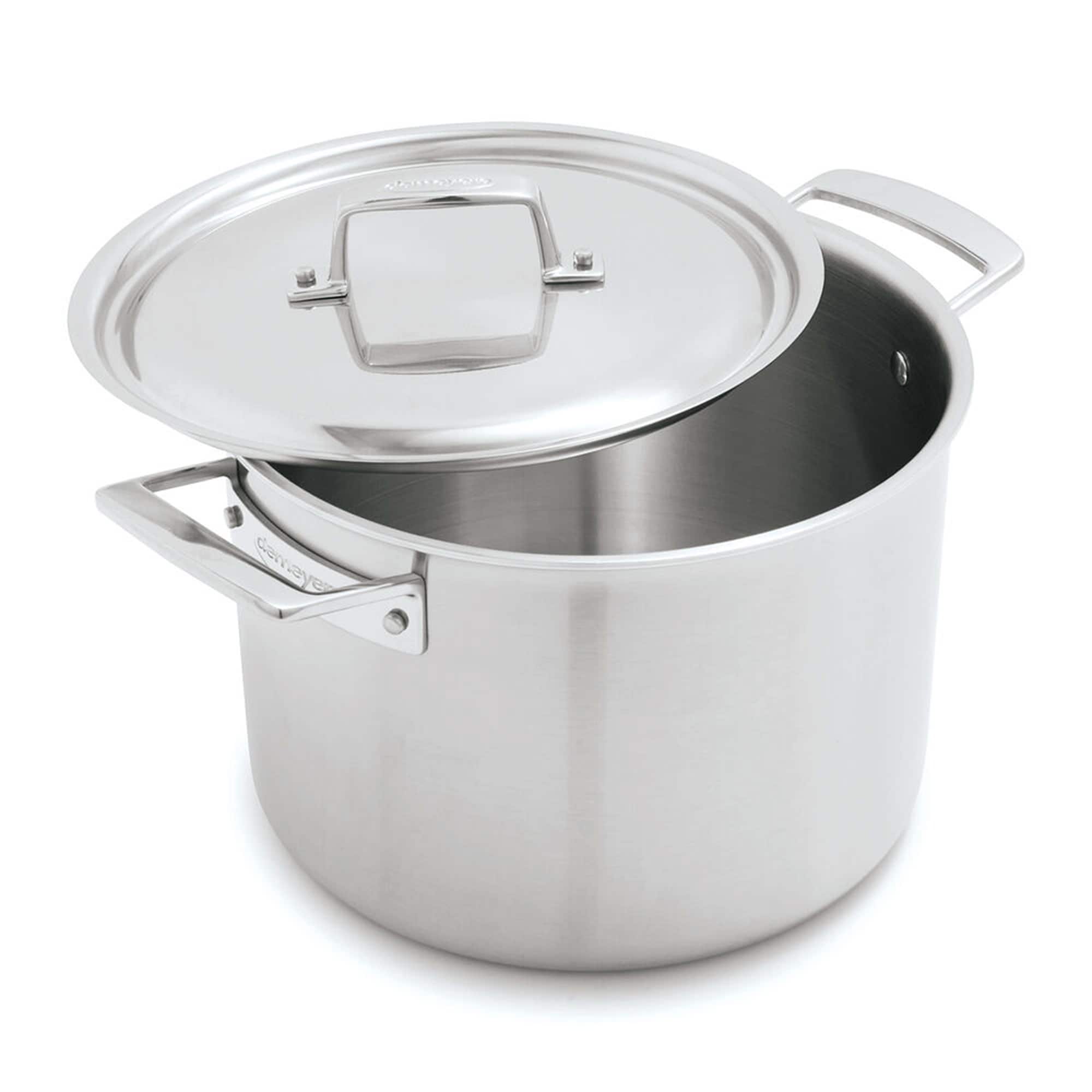 Demeyere - Essential 5-ply 8-qt Stock Pot with Lid - Stainless Steel