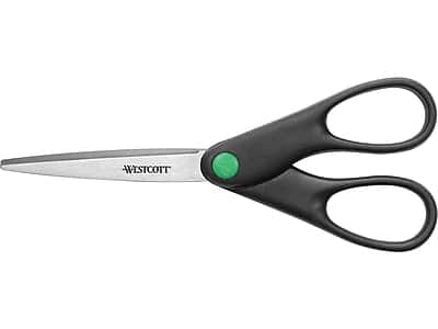 "Westcott - Straight KleenEarth 7"" Recycled Stainless Steel Standard Scissors, Pointed Tip - Black" price history on PriceWatchPro