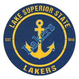Jardine - Lake Superior State Lakers 20" Indoor/Outdoor Team Color Circle Sign - Blue