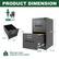 PRODUCT DIMENSION
UNIT INCH
72" 28.78"
15.6" 13" 9.8"
14.96" 17.72" 28.78"
Maximum load capacity every drawer 55 LBS