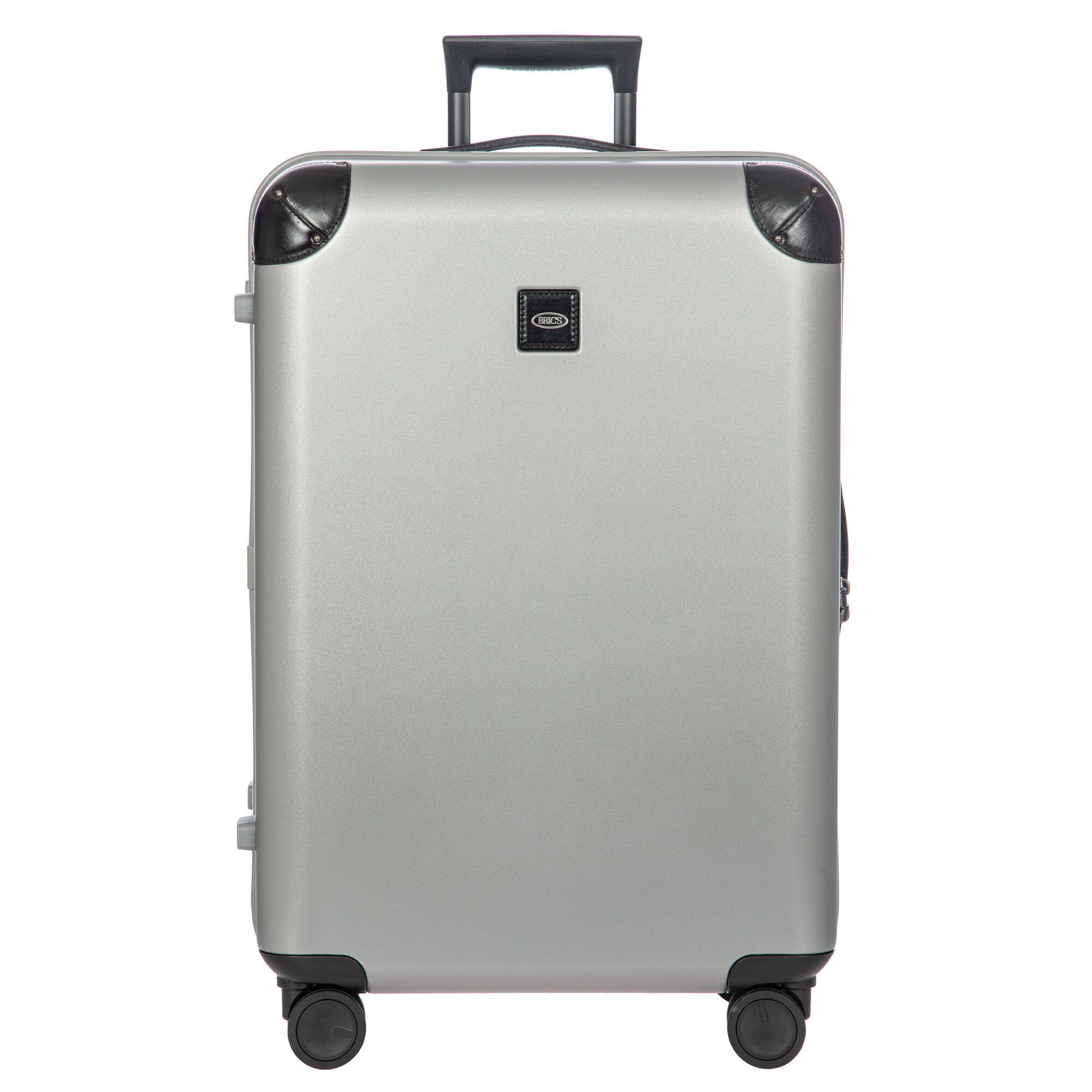 Alt View 5. Bric's - Amalfi Hardside 27" Checked Spinner Luggage - Silver/Black.