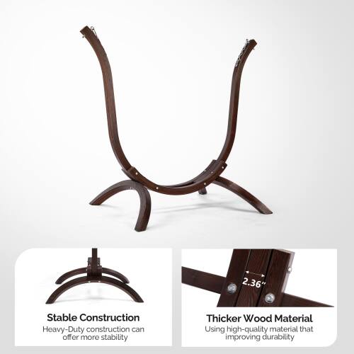 2.36" Stable Construction  
Heavy-Duty construction can offer more stability  

Thicker Wood Material  
Using high-quality material that improves durability