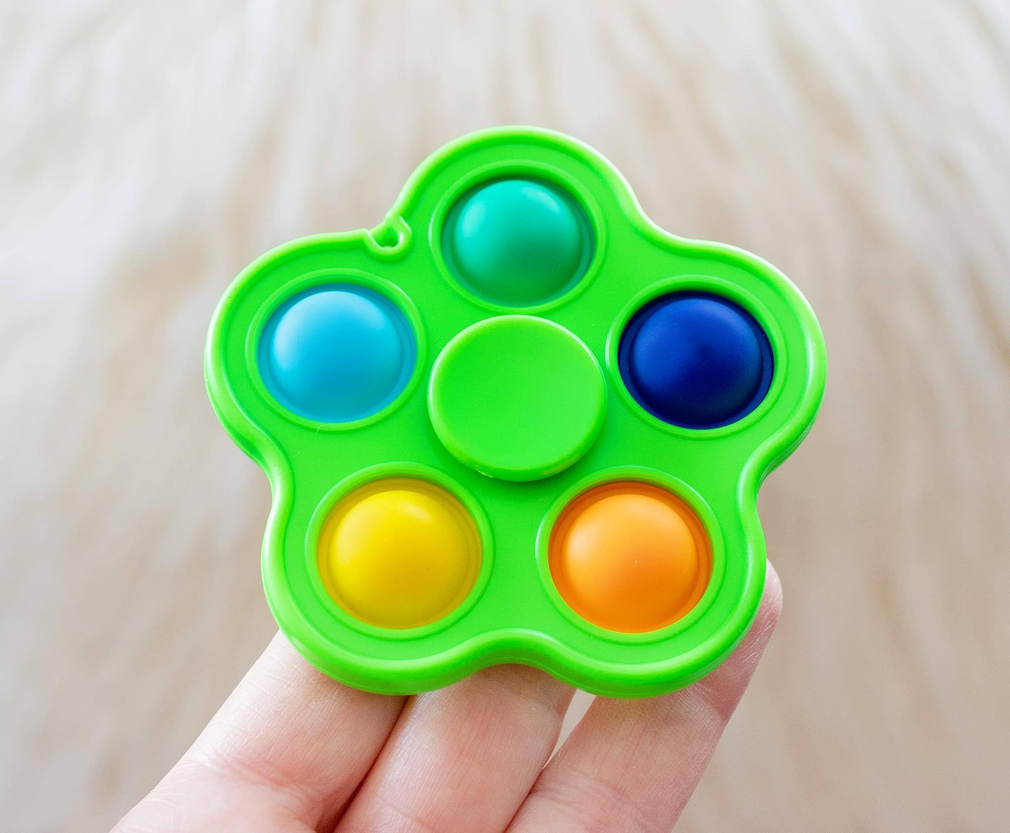 Alt View 10. Toynk - Pop Fidget Toy Spinner Green 5-Button Bubble Popping Game - Green.