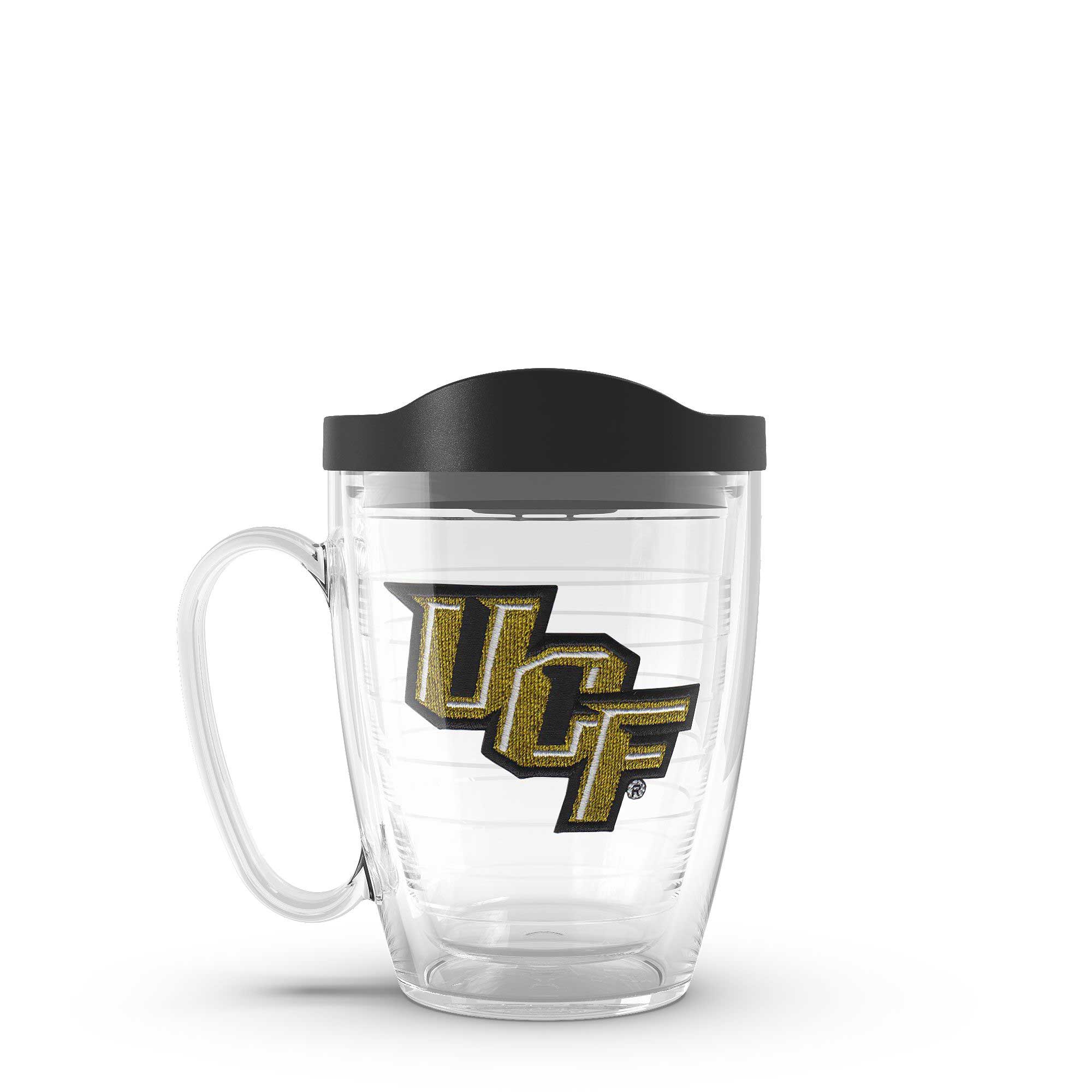 Front. Tervis - UCF Knights 16oz. Emblem Classic Mug with Lid - Multicolor.