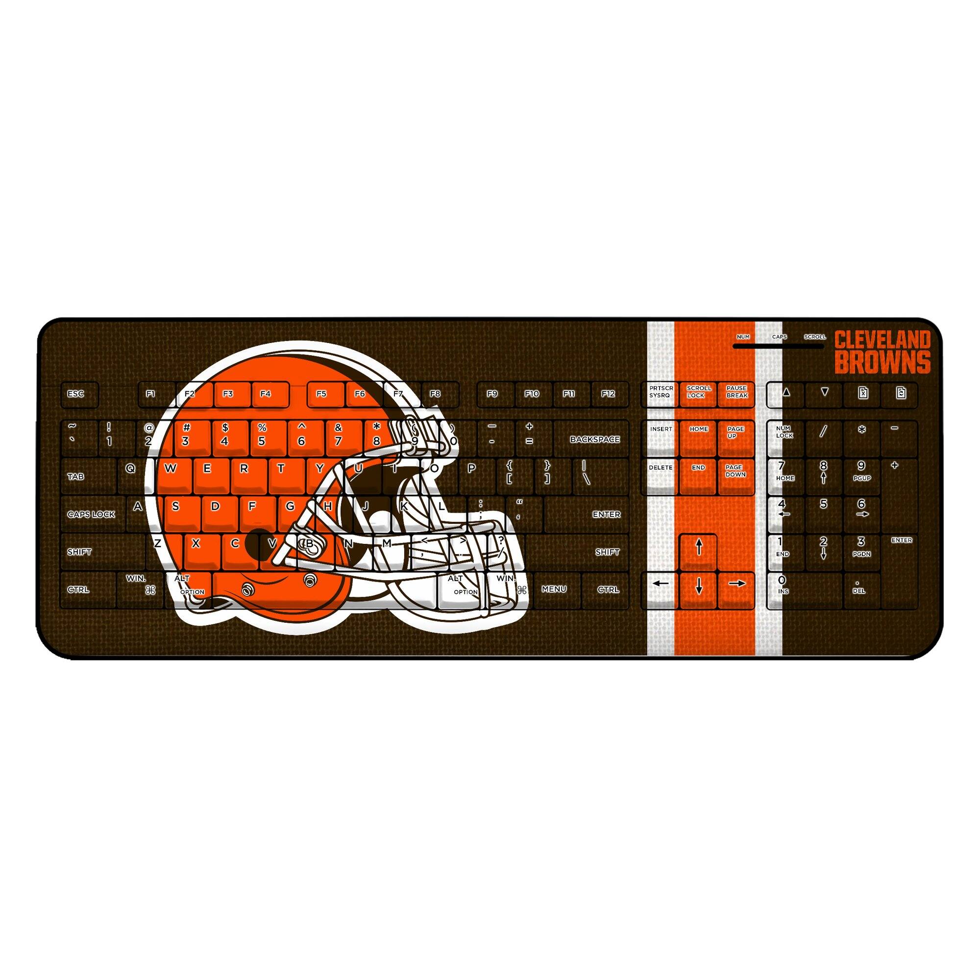 Keyscaper - Cleveland Browns Stripe Wireless Keyboard - Multicolor price history on PriceWatchPro