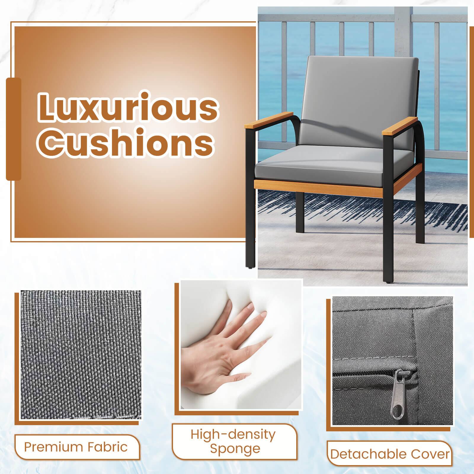 Luxurious Cushions

- Premium Fabric
- High-density Sponge
- Detachable Cover