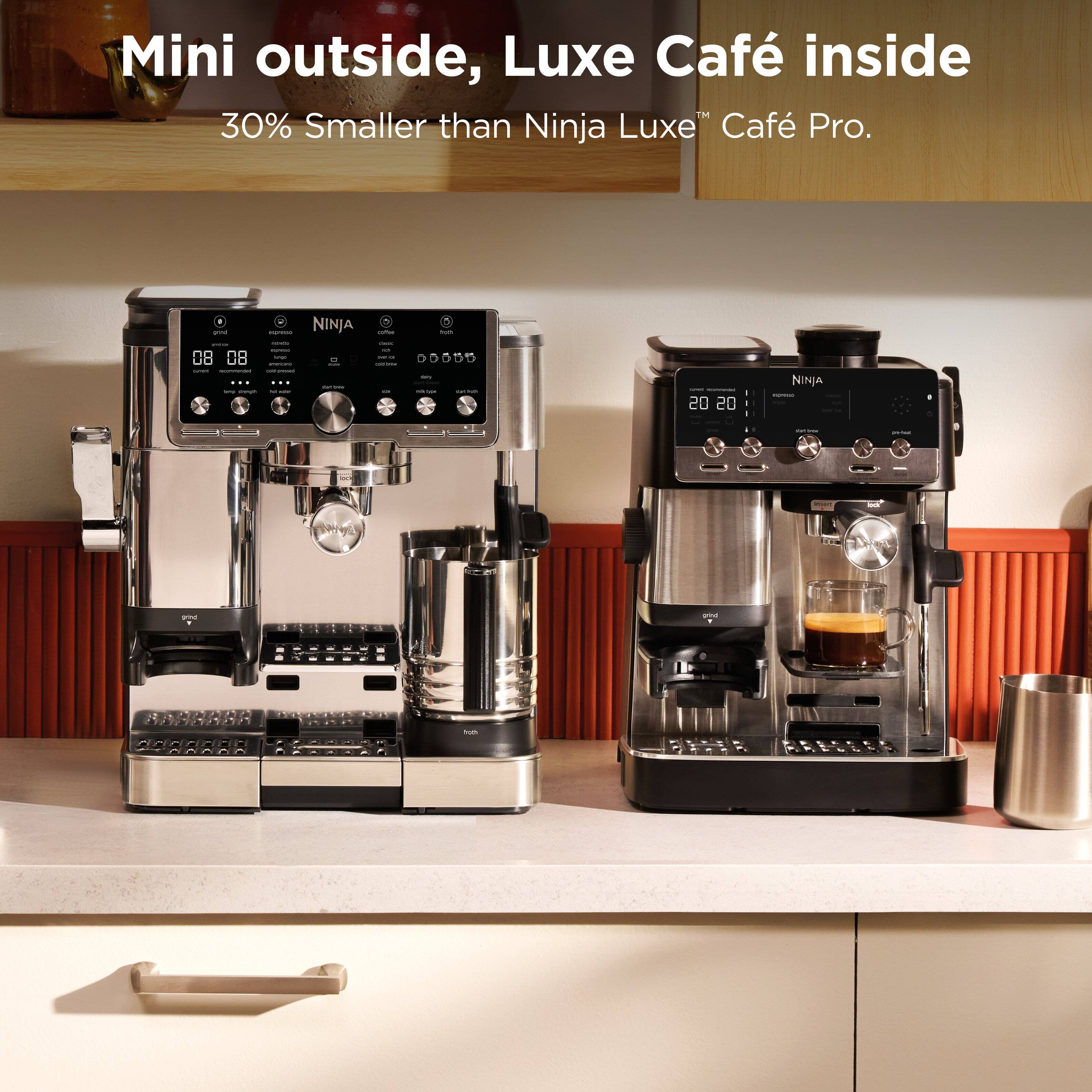 Mini outside, Luxe Café inside  
30% Smaller than Ninja Luxe Café Pro.