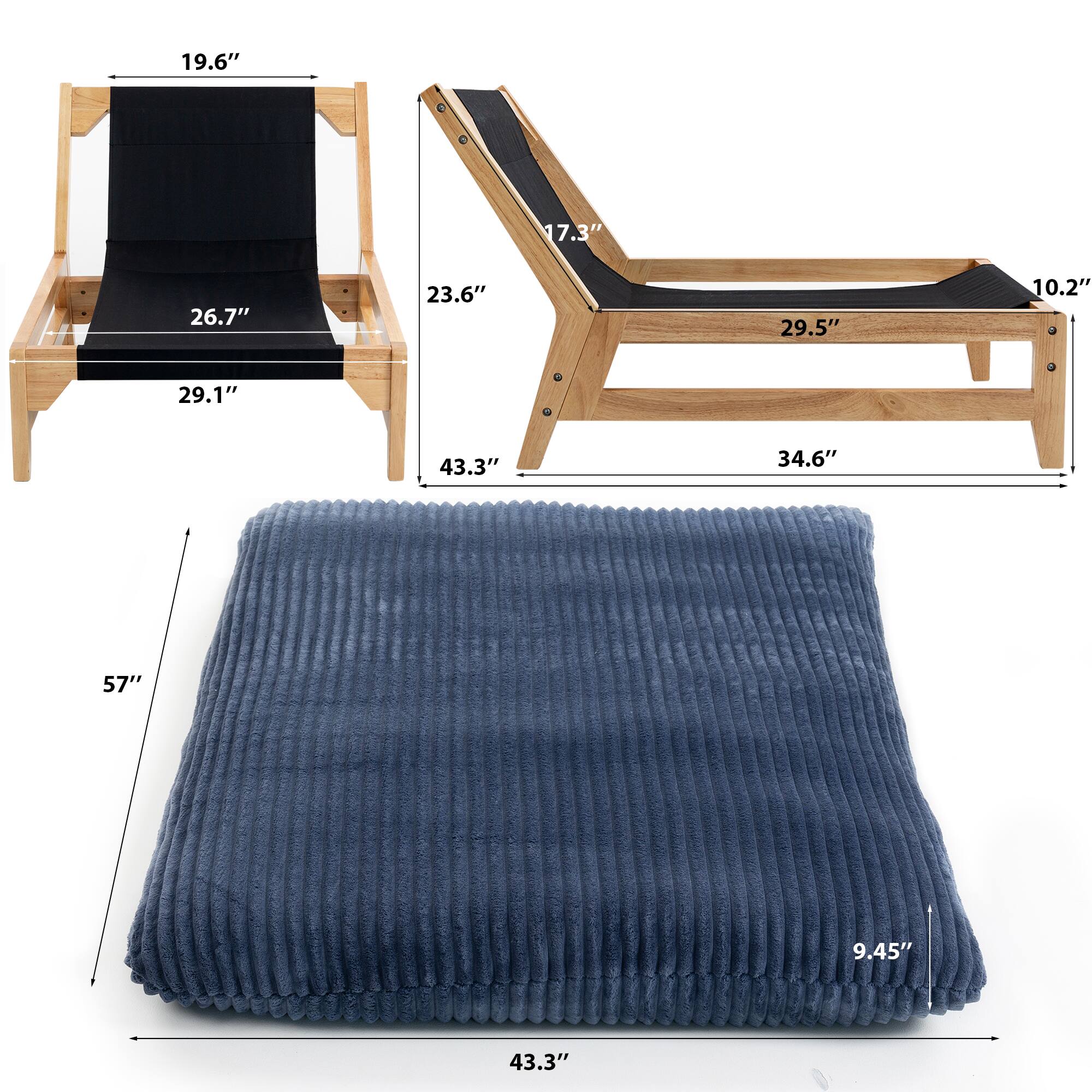 19.6" 17.3" 26.7" 23.6" 29.5" 10.2" 29.1" 43.3" 34.6" 57" 9.45" 43.3"