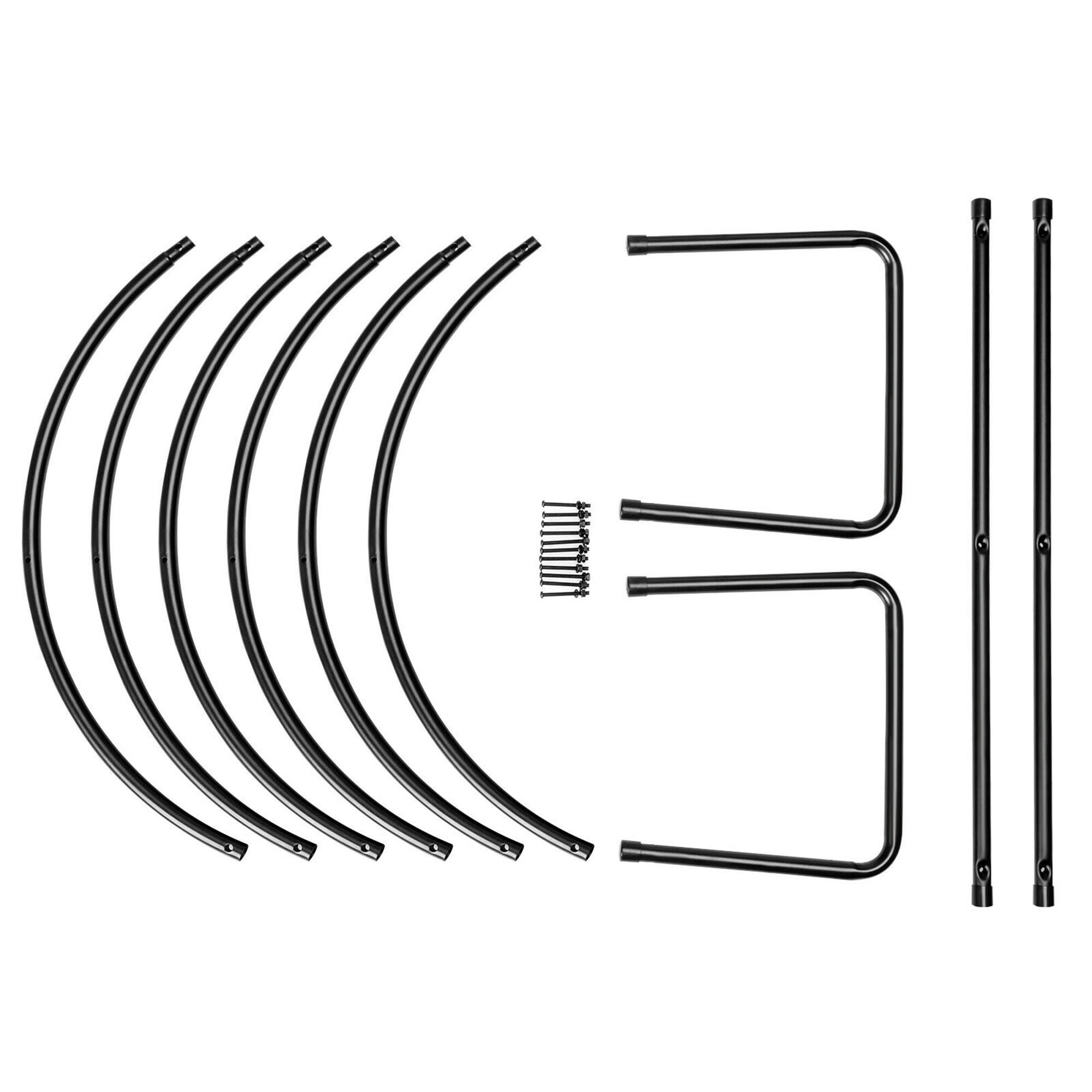 Alt View 9. Gymax - Gymax 30'' Tubular Steel Log Hoop Firewood Storage Rack Holder Round Display - Black.