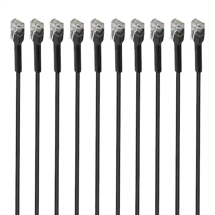 Front. Intellinet - CAT-6 U/UTP FlexiBoot Slim Network Patch Cable, 10 Pack, 1 Ft..