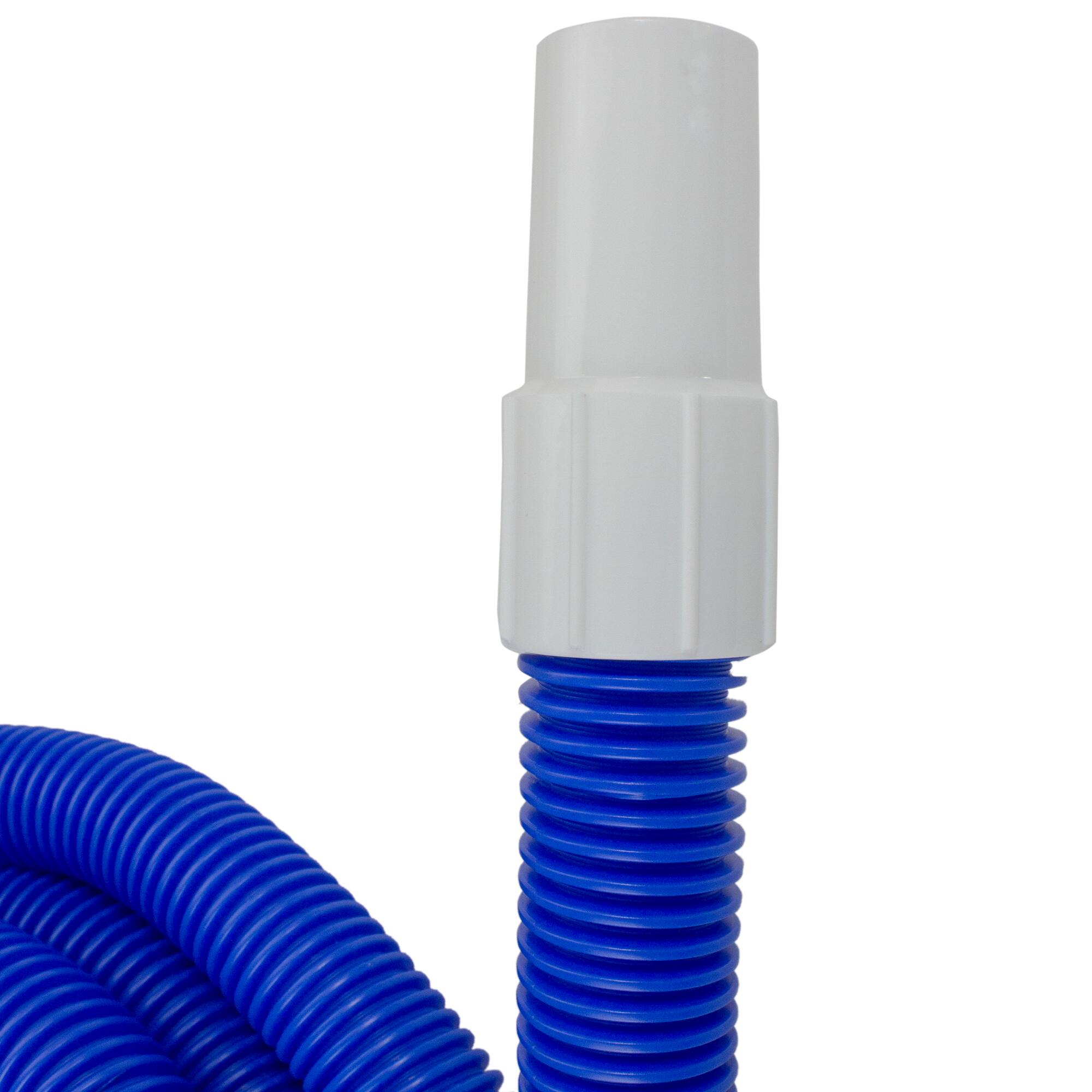 Alt View 2. Pool Central - 21' x 1.25" Blue Blow Molded Swimming Pool Vacuum Hose with Swivel Cuffs - Blue.
