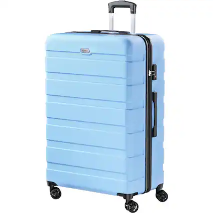Front. Brick Attic - 30 Inch Large Luggage PC ABS Hardside Lightweight Suitcase with 4 Universal Wheels TSA Lock Checked - Light blue.