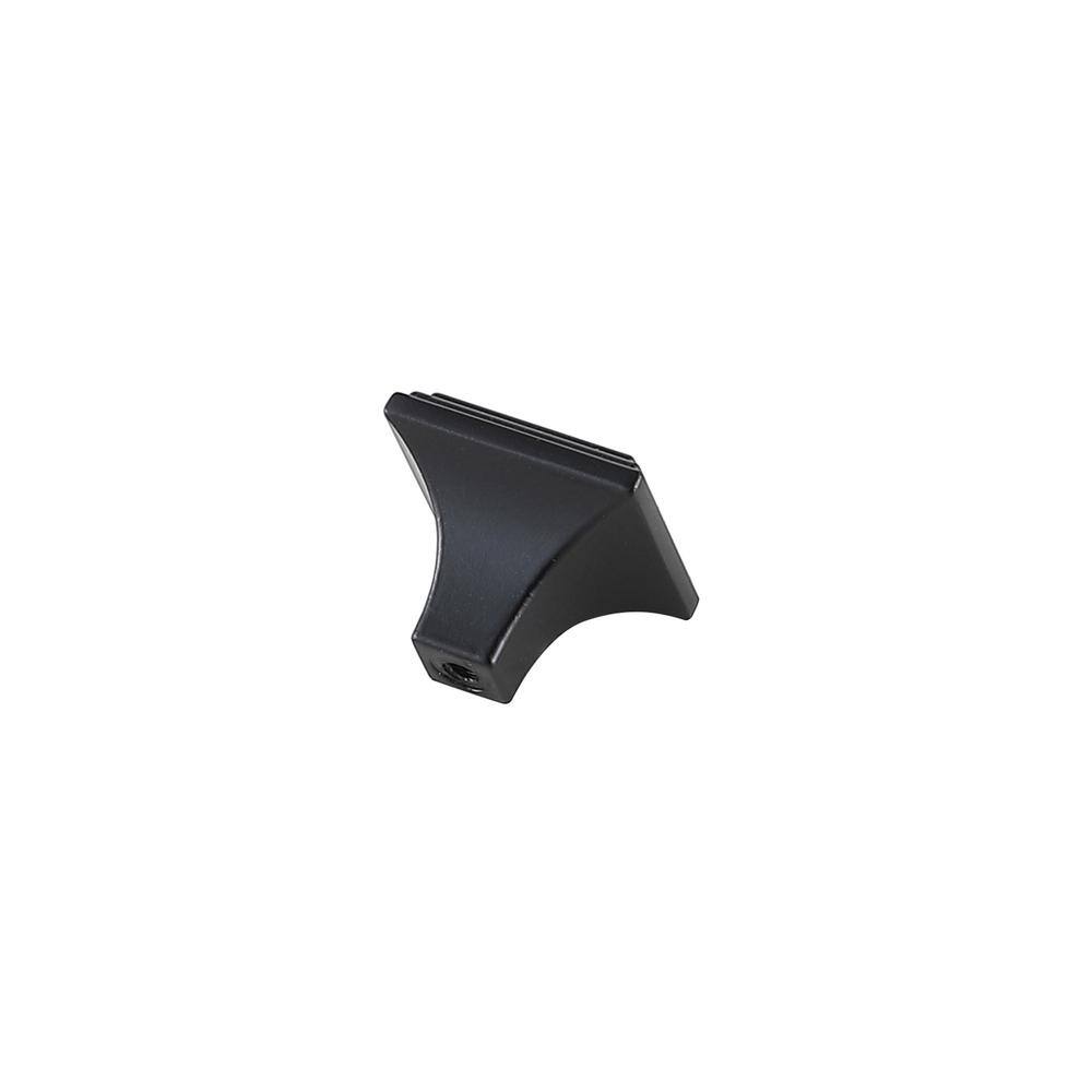 Left. Elegant Decor - Wilow 1" Matte Black Square Knob Multipack (Set of 10) - Matte Black.