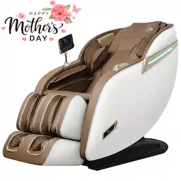 MassaMax - MD906 3D SL Track Smart Massage Chair with Voice Control, AI Body Scan, Zero Gravity,Heat Function - Beige