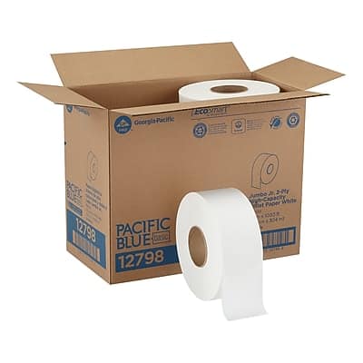 Georgia-Pacific - Georgia Pacific Blue Basic Recycled Jumbo Jr. Toilet Paper, 2-Ply, White, 1000 ft./Roll, 8 Rolls/Carton (12798) price history on PriceWatchPro